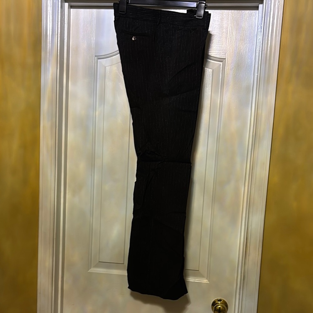 Black Pinstripe Dress Pants